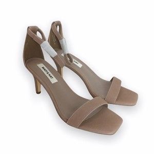 Matt & Nat Womens Size 37 EU 6 US Nude Faux Vegan Suede Leather Heels Sandals